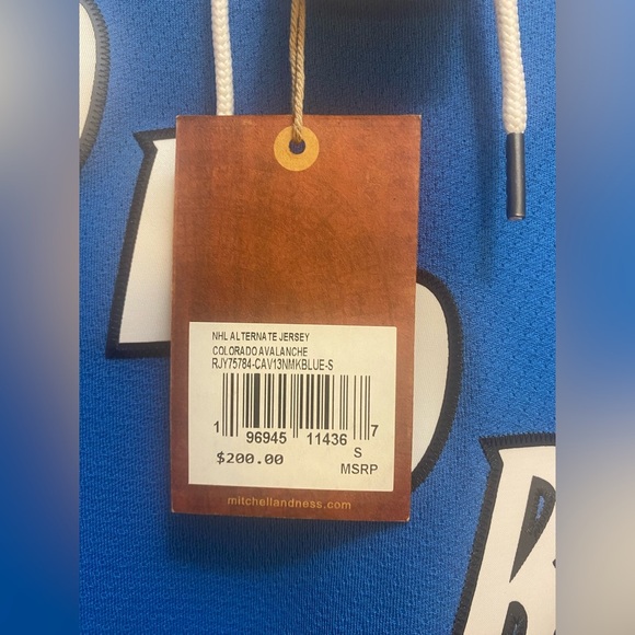 NWT Mitchell Ness NHL Nathan MacKinnon Colorado Avalanche Hockey Jersey Small - Picture 5 of 13